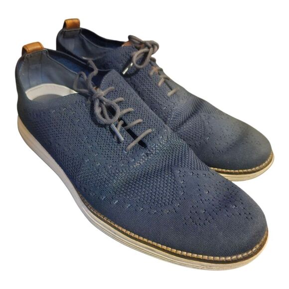 COLE HAAN Original Grand Knit Wingtip Shoes Men’s - Size 13 - Picture 1 of 7